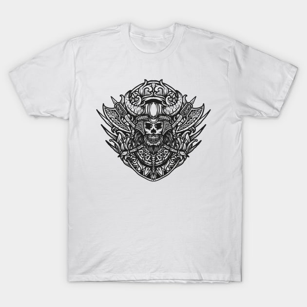 Viking Skull T-Shirt by Seedsplash